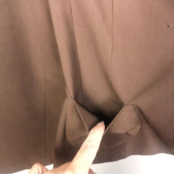 TRINA TURK | Single Button Flare Sleeve Chocolate Brown Blazer Women’s Size 2 - Picture 6 of 9